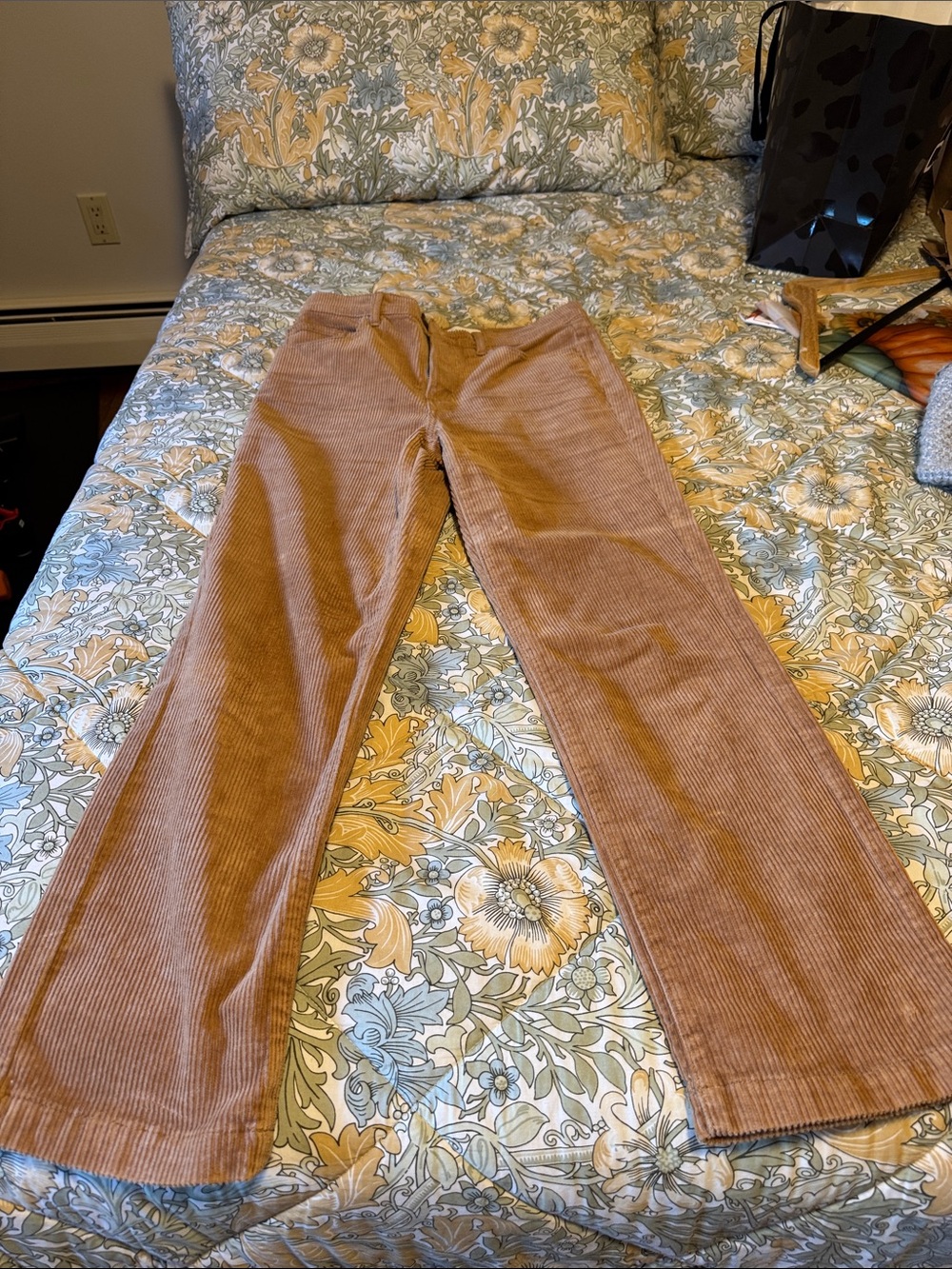 LOFT Corduroy Wide Leg Pants in Light Brown